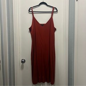 Universal Standard Rust Orange Slip Dress